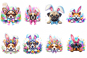 Easter Bunny Dog Peeking PNG Clipart, an Animal Illustration by KennedyStudio (Thumbnail 2 of 5)
