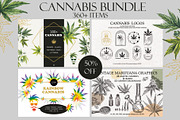 CANNABIS / MARIJUANA BUNDLE, a Decorative Illustration by Elena_Sedova (Thumbnail 1 of 30)