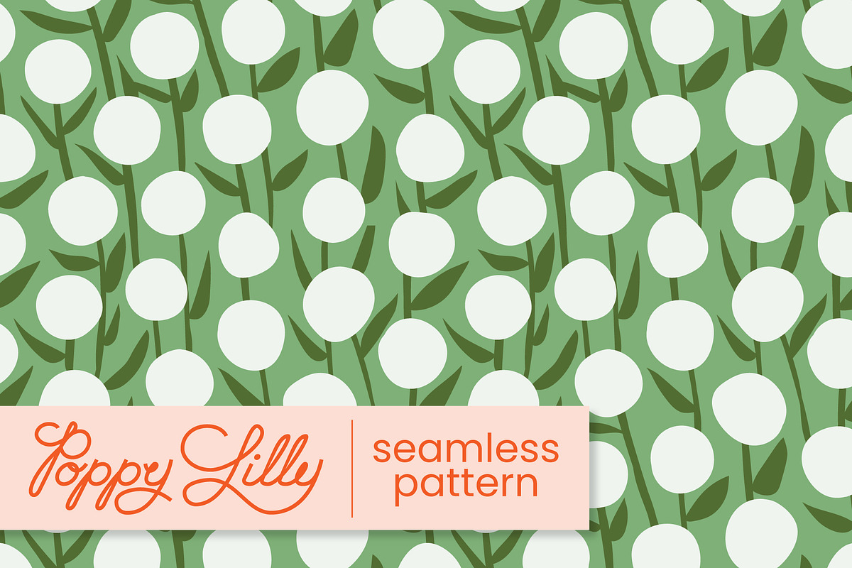 Green & White Dot Seamless Pattern, a Pattern Graphic by Poppy Lilly