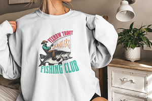 Trendy Western Fishing Club PNG