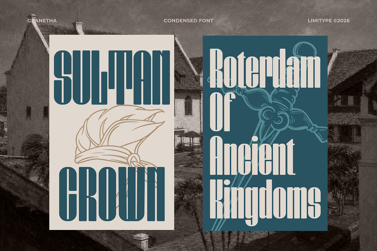 Granetha - Bold Condensed Font, a Sans Serif Font by limitype (Photo 4 of 12)