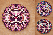 Owl 3D Mandala - SVG Laser cut file, an Object Graphic by Arshad Ali (Thumbnail 3 of 8)