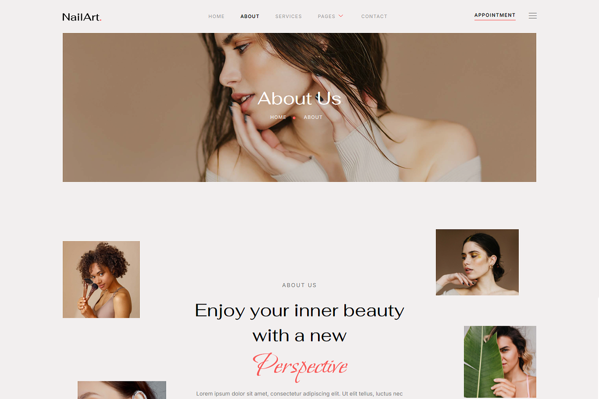 Nail Salon Beauty Care Elementor Kit, a Landing Page Template by MasterDesigns (Photo 2 of 8)
