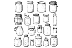 Mason Jars and Storage Containers, an Object Graphic by nikagraphic