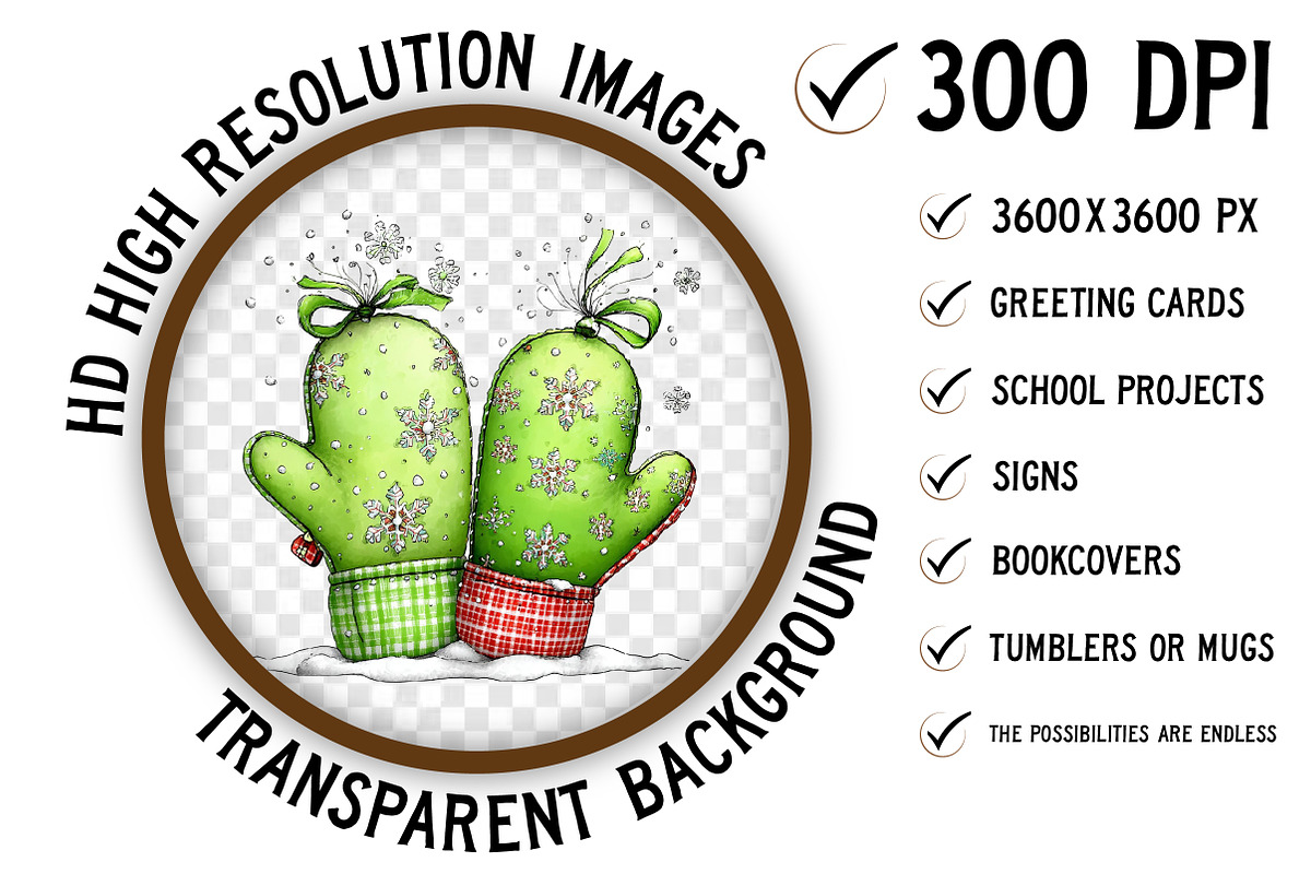 Green Christmas Clipart Png, an Illustration by Craft Nest (Photo 4 of 11)