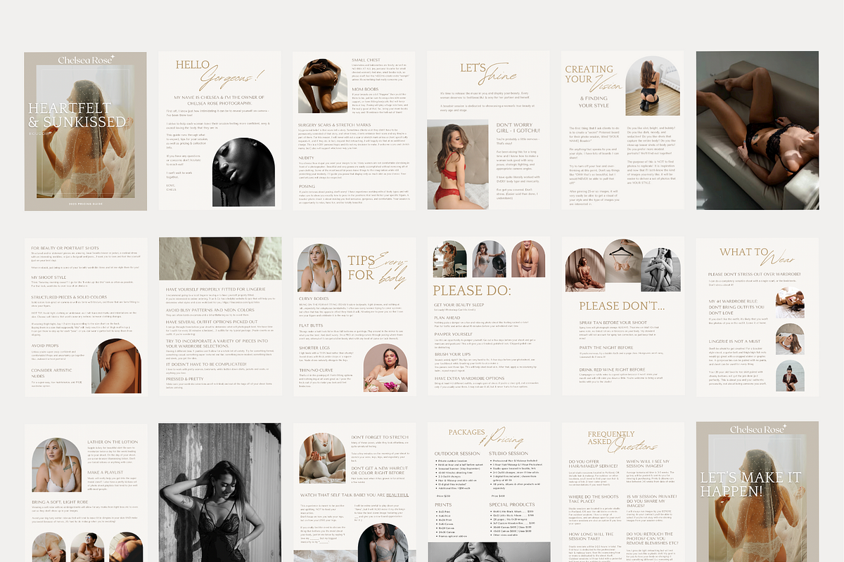 BOHO Boudoir Photography Guide Canva, a Magazine Template by Signature Edits (Photo 5 of 12)