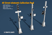 40 Street elements Collection Pack, an Architecture 3D Model by multimedia4ds (Thumbnail 27 of 70)