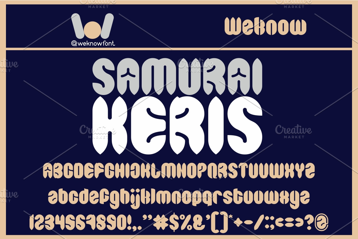 Japanese Javanese Font, a Font by weknow (Photo 3 of 5)