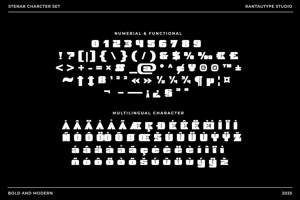 Stenar Modern Display Font, a Sans Serif Font by RantautypeStudio (Photo 17 of 17)