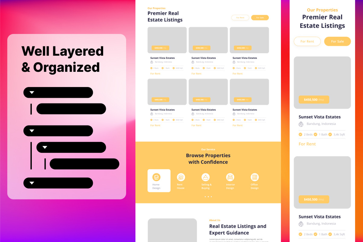 Real Estate Wireframe Website 10, a Websites & App Template by INSPR STD (Photo 3 of 4)