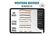 Western Procreate Brushes and Stamps, a Brushes & More by Brush Lab (Thumbnail 2 of 8)