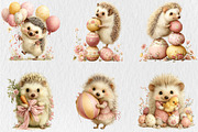 Whimsical Easter Hedgehog Clipart, a Seasonal Illustration by Rose Art (Thumbnail 3 of 6)