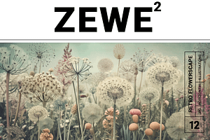 Zewe Collection · Retro Flowerscapes, a Decorative Illustration by milatovar