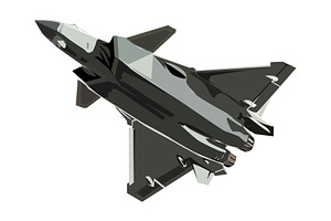 Chinese Military jet aircraft, a Technology Illustration by Sumberpangan