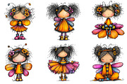 Whimsical Bee Girl Clipart, an Illustration by Dream Creation (Thumbnail 4 of 7)