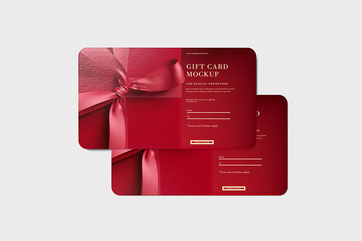 Gift Card Mockup, an Advertising Mockup by xavier_studio (Photo 4 of 5)