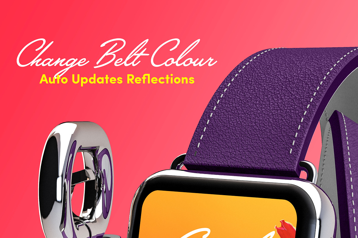 Apple Watch Design Mockup, a Wearable Device Mockup by illustrated (Photo 3 of 10)