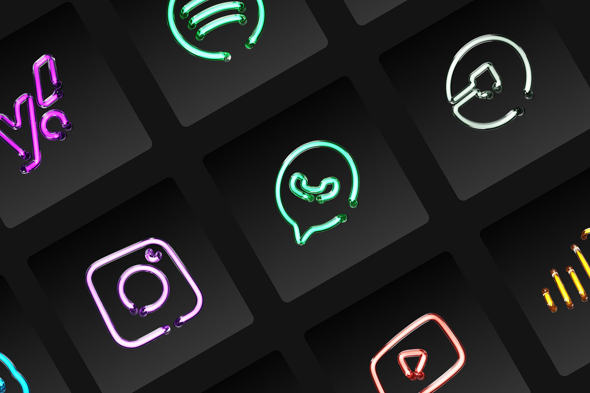Neo Social | Social Media 3D Icons, an Object 3D Model by Iqonic Design (Photo 6 of 8)