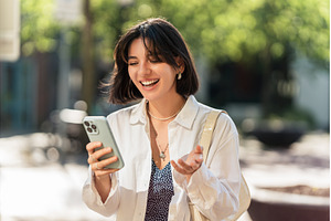 Sharing the happiness and good news, a Person Photo by AD Stock Images