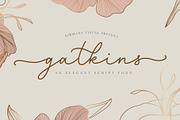 Gatkins - Luxury Script Font, a Script Font by Nirmana Visual (Thumbnail 1 of 8)