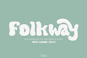Folkway - Decorative Retro Font, a Serif Font by AQR Studio (Thumbnail 1 of 8)