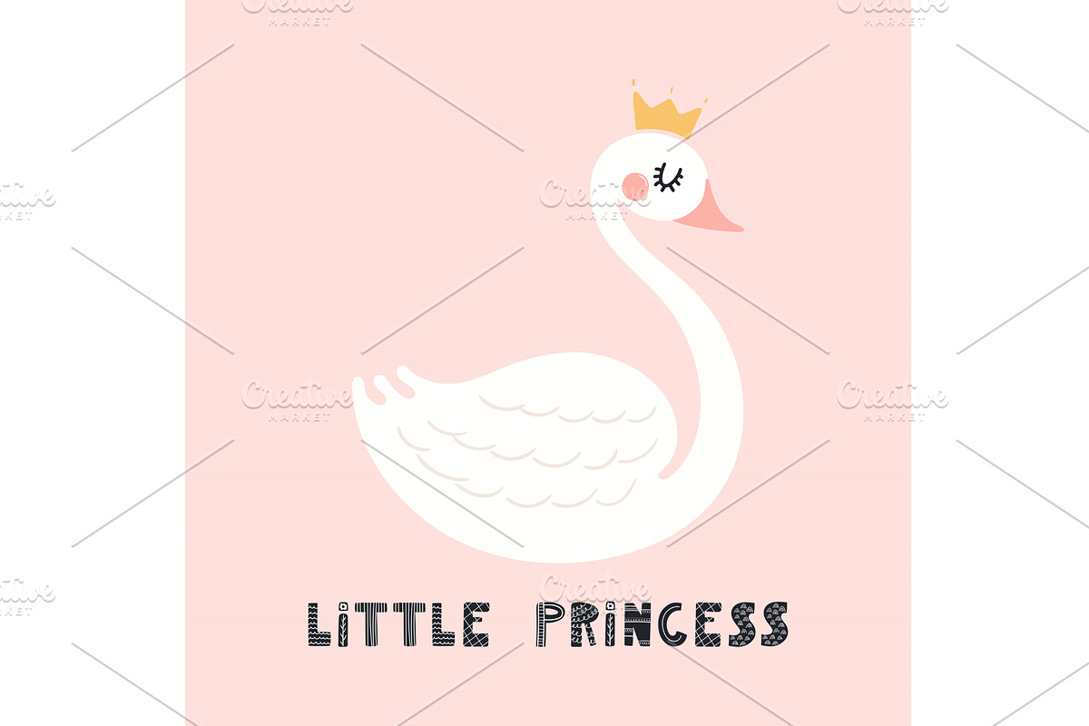 Cute swan illustration, an Animal Illustration by sceptical cactus