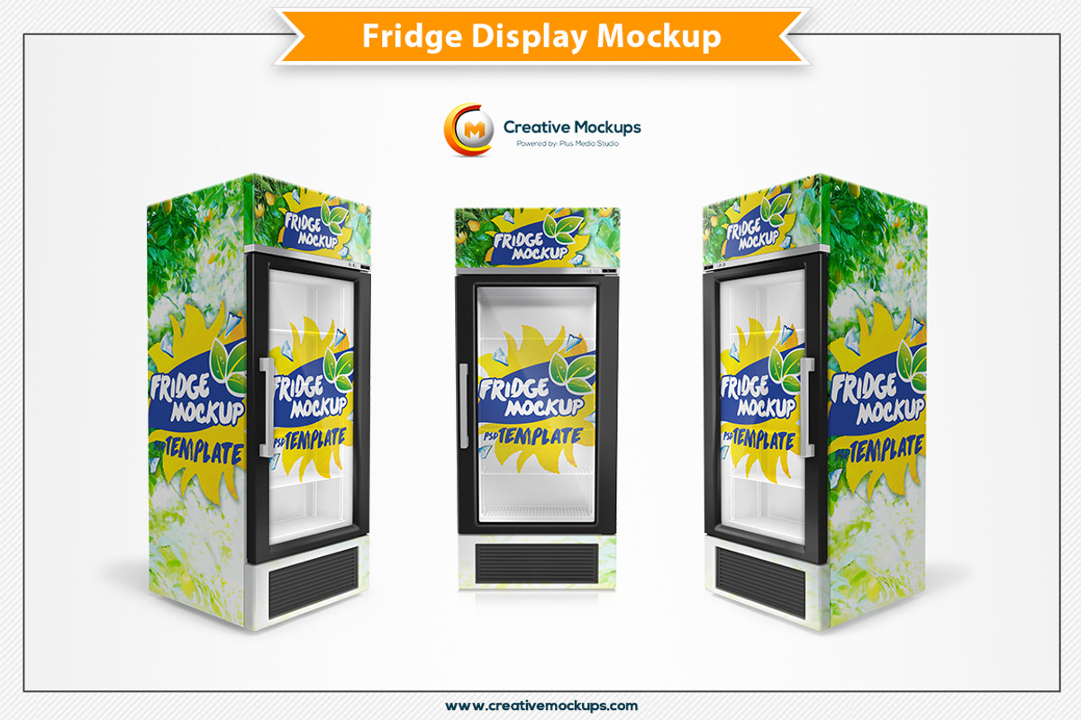 Fridge Display Mockup, a Merchandise Mockup by Plus Media (Photo 1 of 4)
