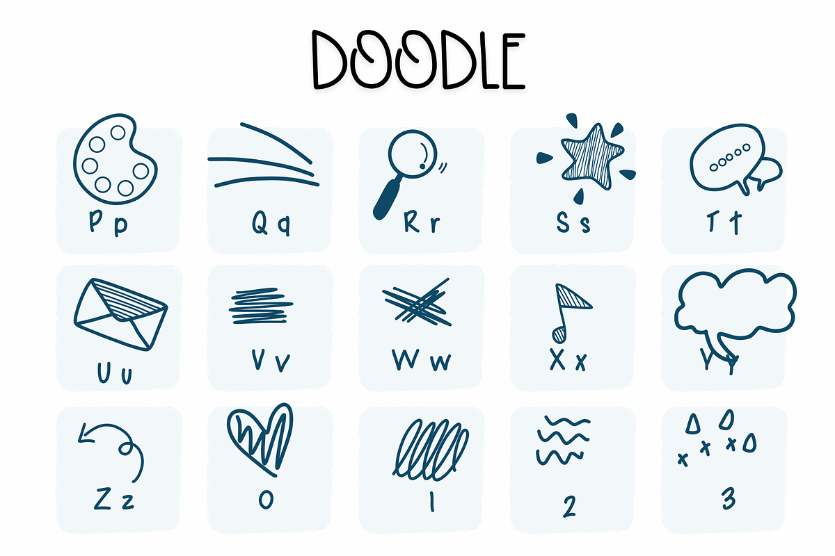 Doodle | Symbols Fonts, a Symbol Font by Sirinart (Photo 3 of 6)