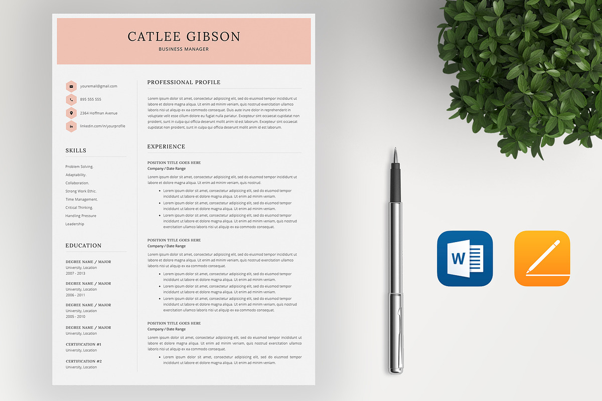 Resume Template | Modern CV Template, a Resume Template by SalientResume (Photo 2 of 5)