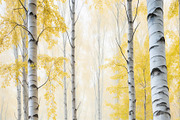 Autumn Birch Forest, a Seasonal Illustration by StockVerse Creative (Thumbnail 2 of 4)