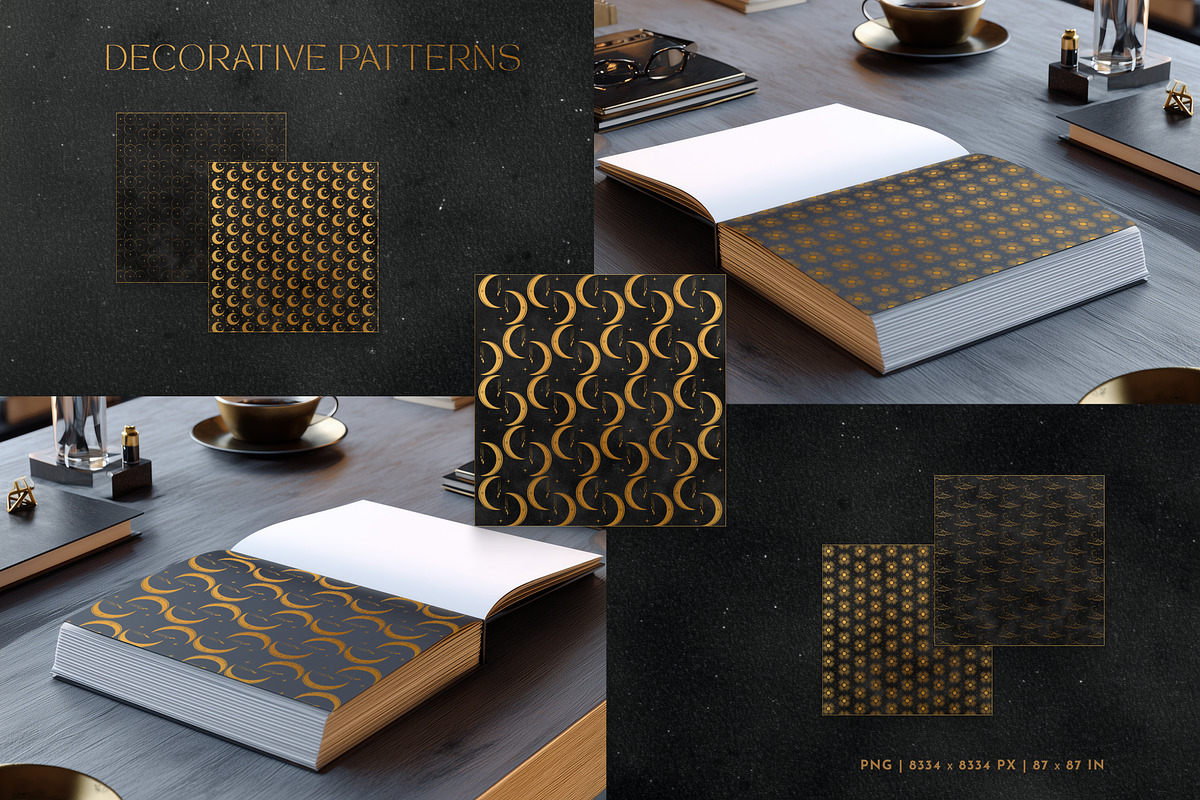 Gold Celestial Graphics Astrology, an Object Graphic by Under My Cozy Roof (Photo 7 of 16)