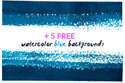 Watercolor art brushes for Photoshop, a Brush Add-On by Digithings (Thumbnail 5 of 8)