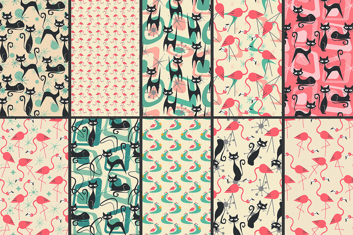 Atomic Mid-Century Vintage Patterns, a Pattern Graphic by Kokoshka (Photo 2 of 6)