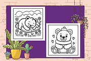 Adorable Cozy Bear Cute & Comfy, an Animal Illustration by Printable Design Store (Thumbnail 3 of 6)