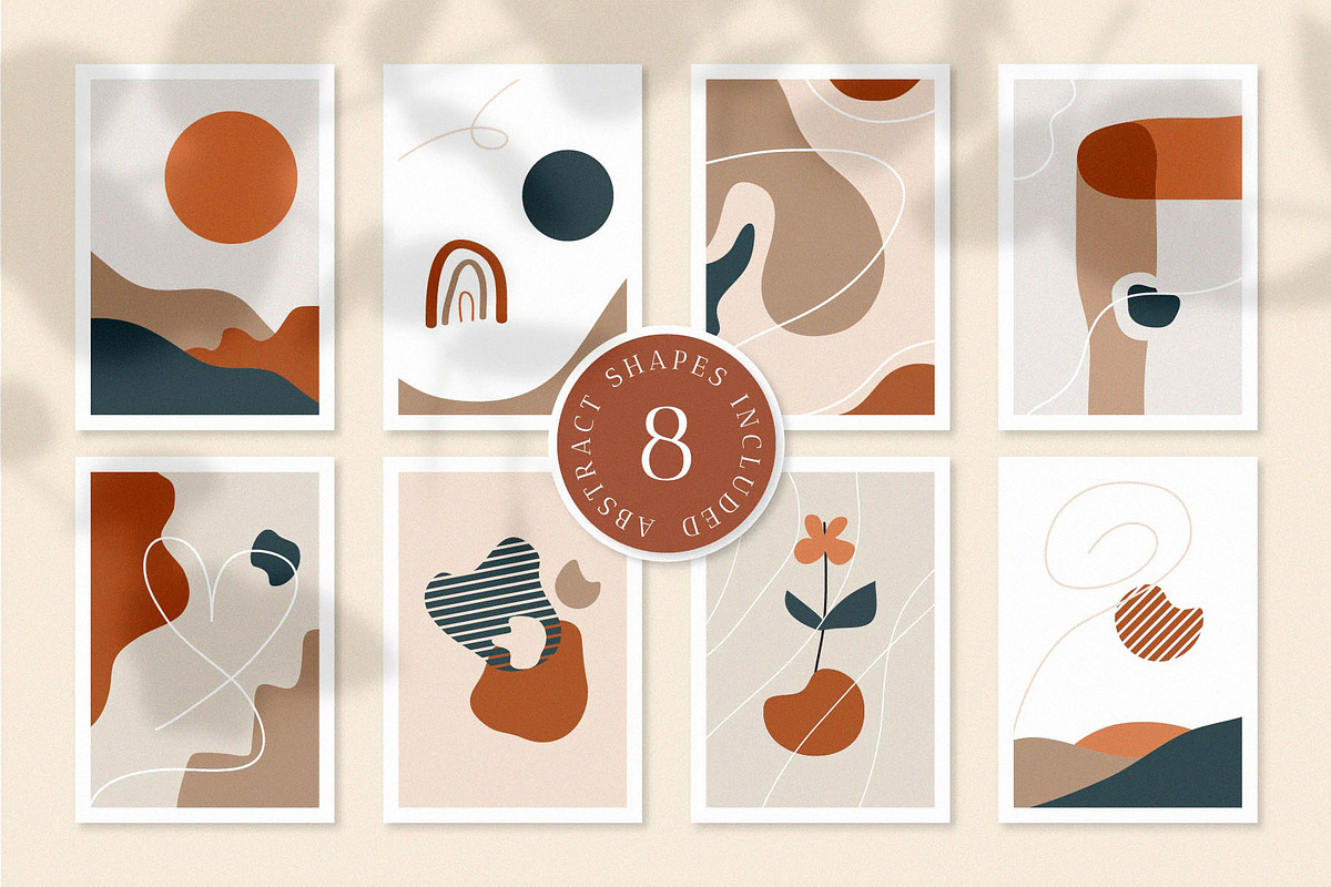 Bonstage Font + Abstract Shapes preview 3