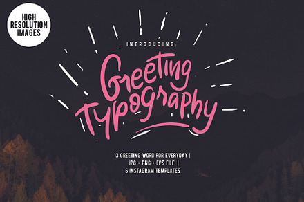 Greeting Typography 30% OFF