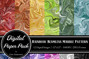 Rainbow Marbled Paint Pattern Set, a Pattern Graphic by Gen Aumonier (Thumbnail 9 of 9)