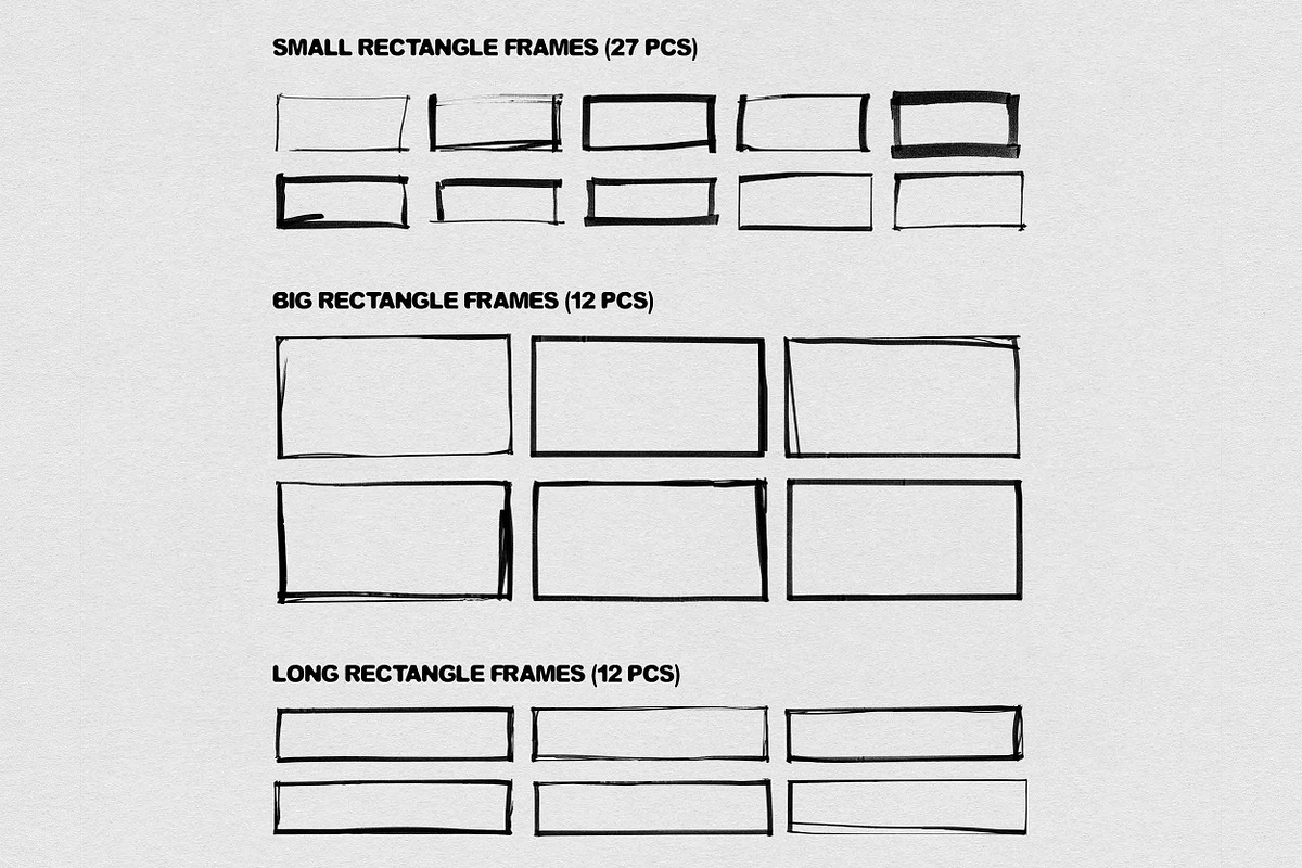MARKER FRAMES & LINES / 400 PNG Elem, an Object Graphic by BORT GRAPHIC (Photo 5 of 9)