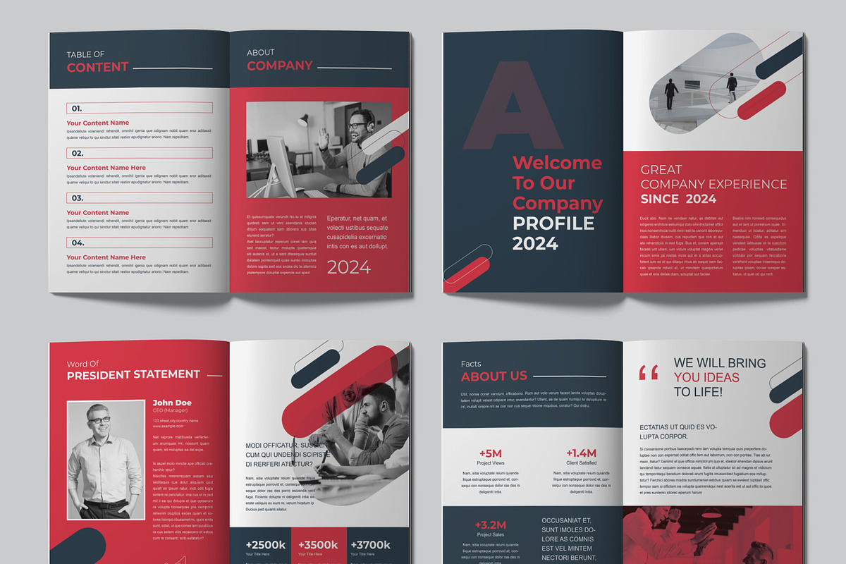 Company Profile Brochure Template, a Brochure Template by ContestDesign (Photo 2 of 4)