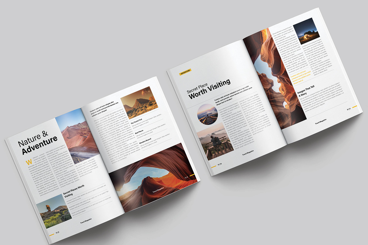 Travel Magazine Template Layout, a Magazine Template by NorthPeak (Photo 7 of 13)