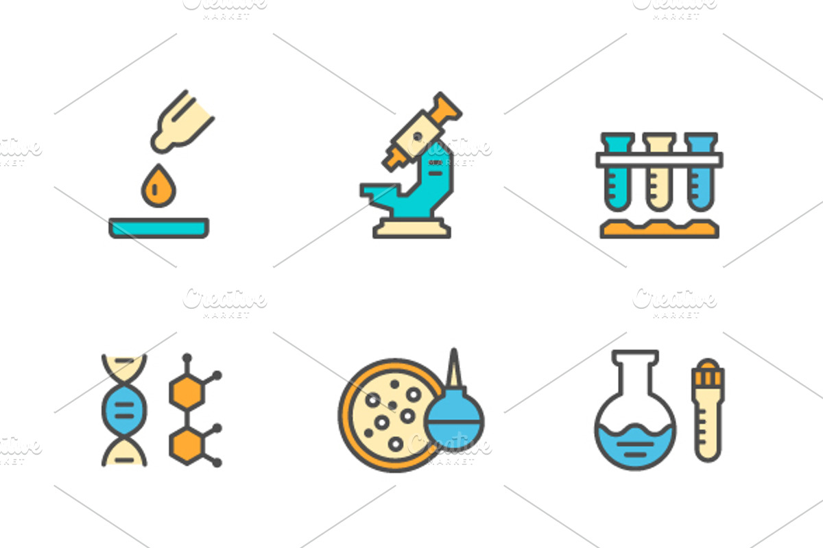 Set line icons of medical analysis, a Duotone Icon by motorama (Photo 1 of 2)