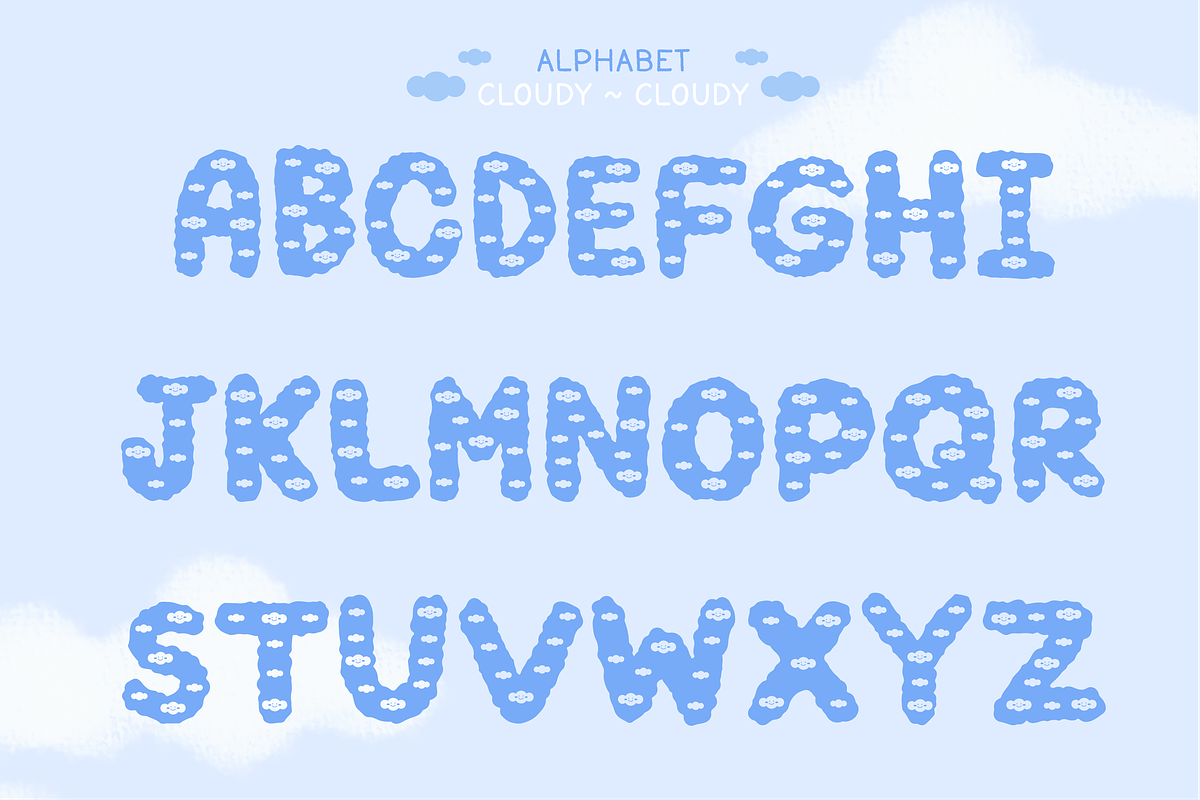 Cloudy - Cute Decorative Font, a Symbol Font by Kanink Studio (Photo 8 of 15)