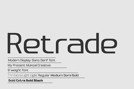 Retrade, a Sans Serif Font by Muksal Creative