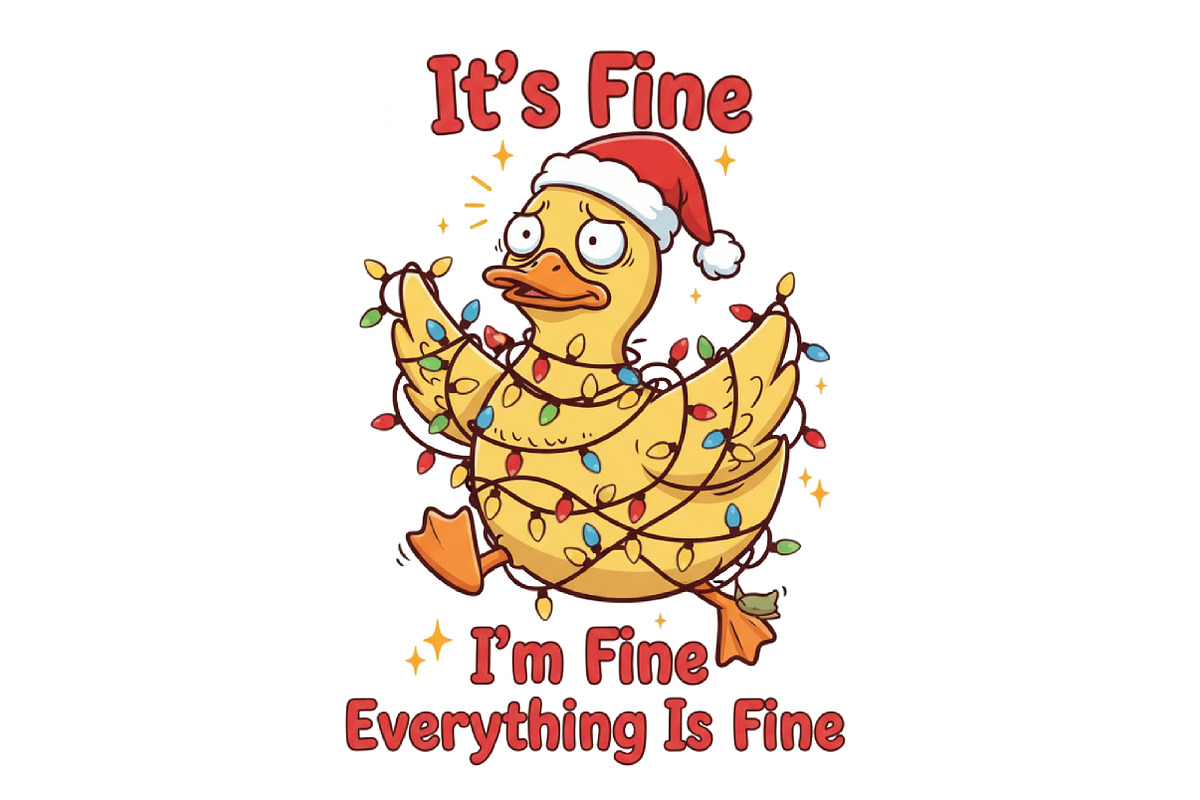 Funny Christmas Goose PNG, an Illustration by Designking (Photo 1 of 6)
