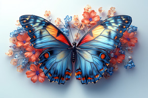 Colorful butterfly perched on vibran, a Photo by Tanuart