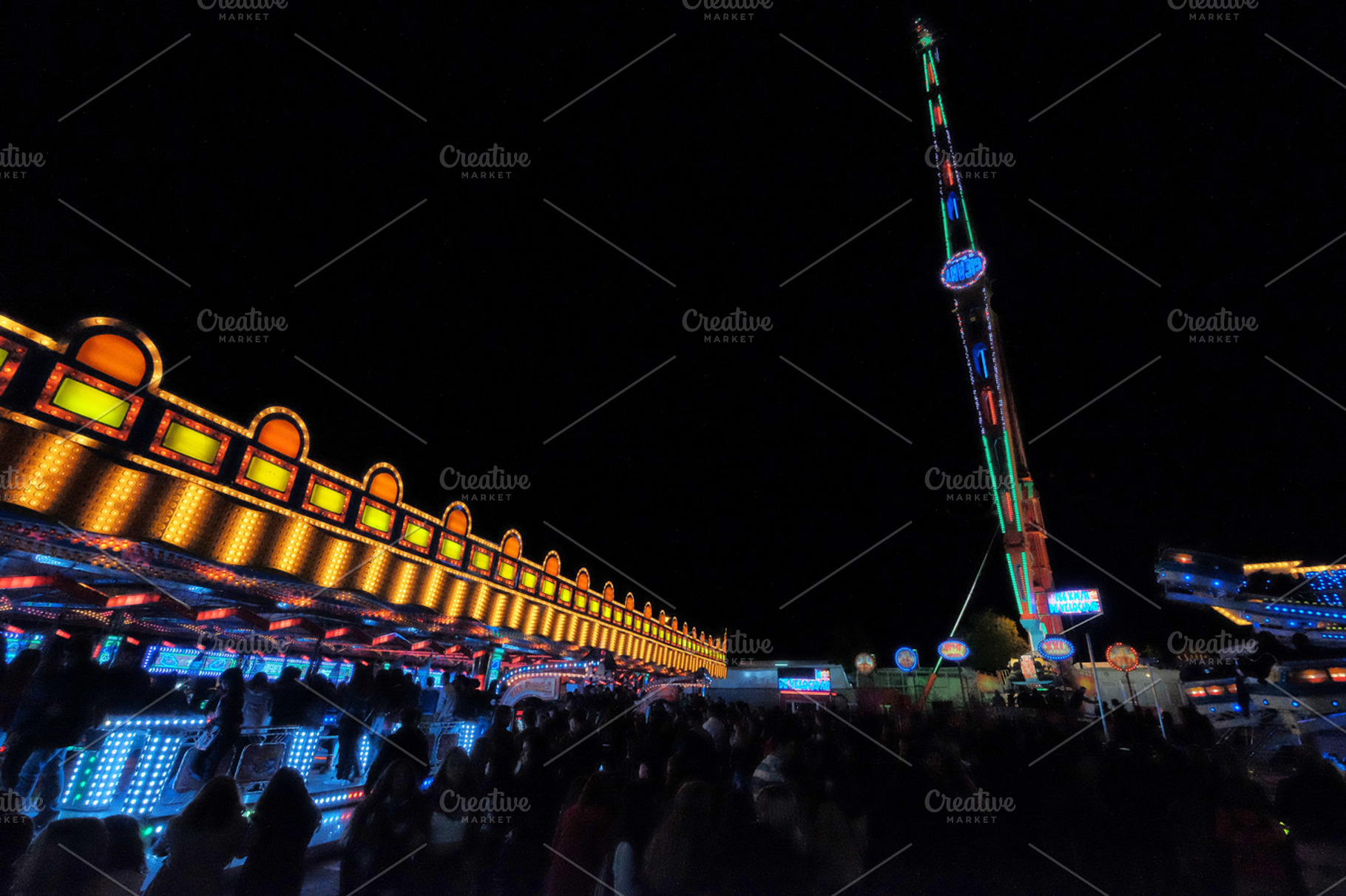 Funfair at night, an Arts & Entertainment Photo by Kynamuia