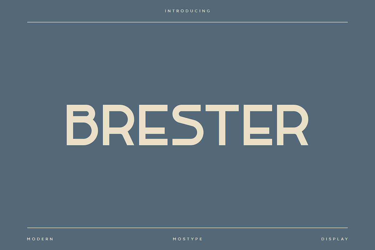 Brester - Modern Display Typeface, a Font by Letterna (Photo 1 of 4)