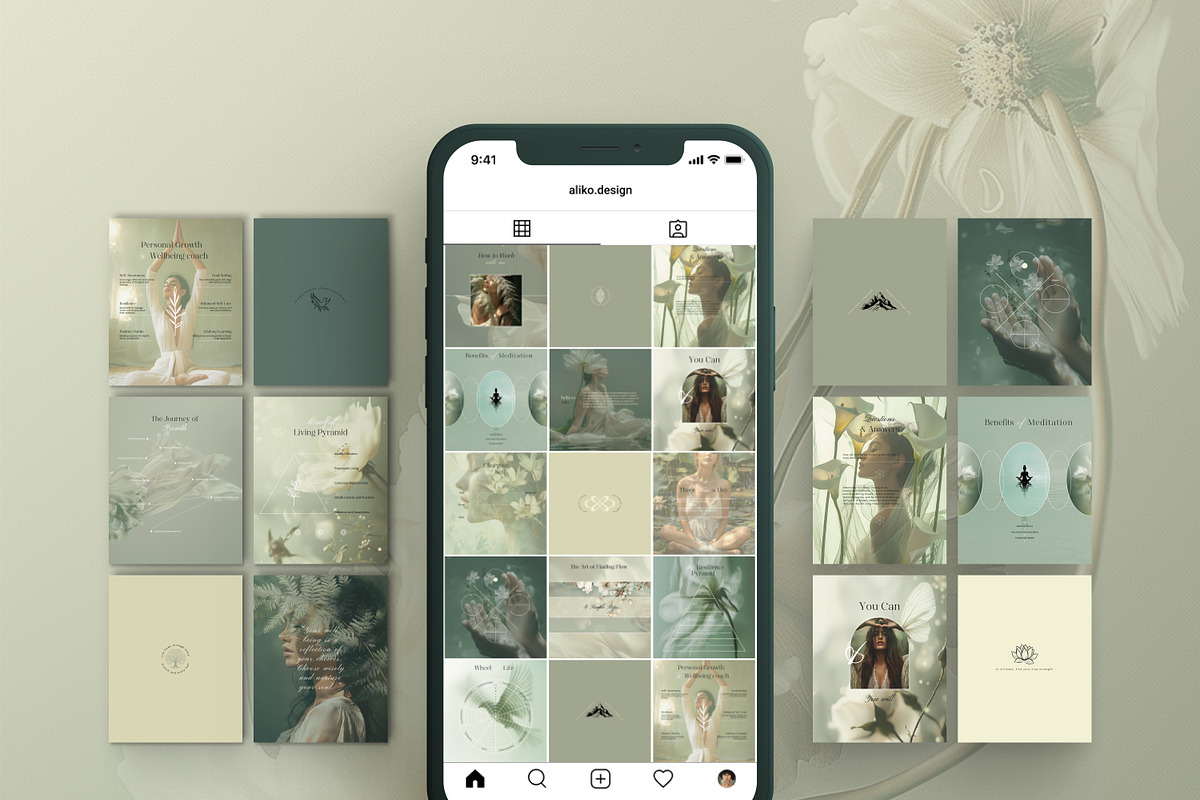 Wellbeing Coach Template - IG Canva, a Social Media Template by Under My Cozy Roof (Photo 5 of 12)
