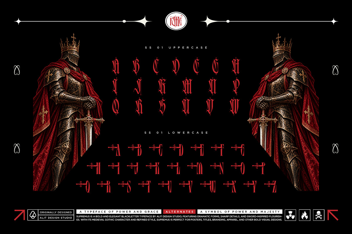Supremus Typeface, a Blackletter Font by alit design (Photo 11 of 20)