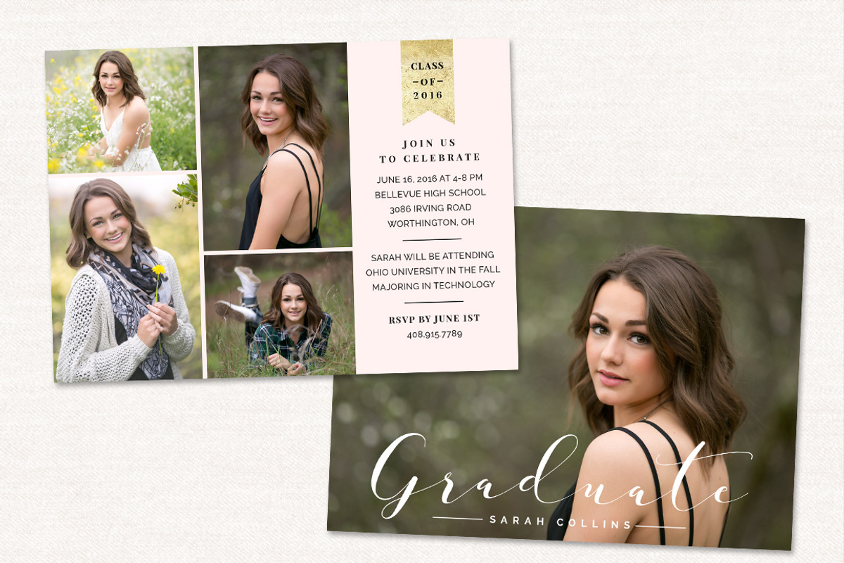 Graduation Announcement CG045, a Card Template by OtoStudio